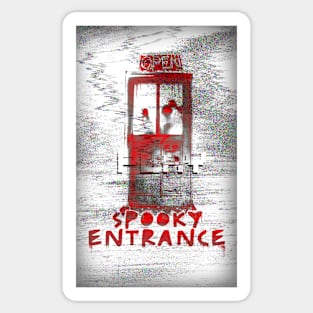 OPEN - Spooky Entrance | Halloween T - Shirt Sticker